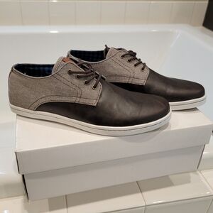 Men's 2-toned Ben Sherman Shoes, Dark Brown And Tan, Size 9